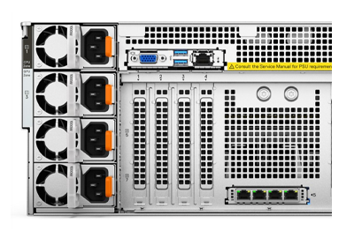 Dell PowerEdge XE7745 Rack Server rear panel