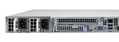 Supermicro CloudDC SuperServer 120C-TR rear view