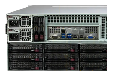 Supermicro SuperStorage 641E-E1CR36H rear liquid cooling inlet