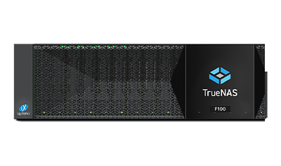 TrueNAS F100 Storage front view